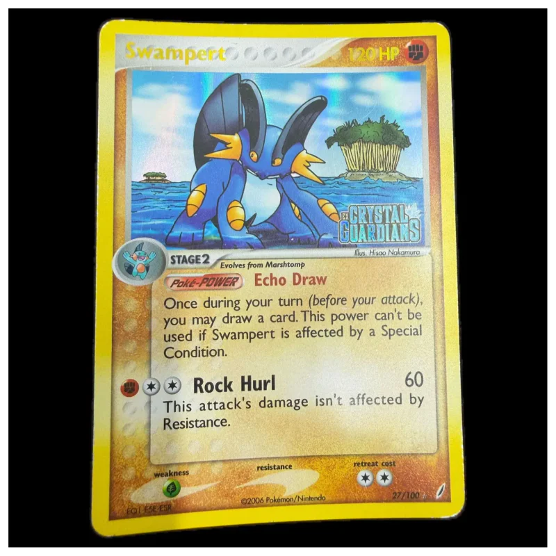 Pokemon Swampert Reverse Holo (Stamped) — EX Crystal Guardians 27/100 (Pokemon Kaarten) Losse kaart — origineel kopen bij Gameshop Enter