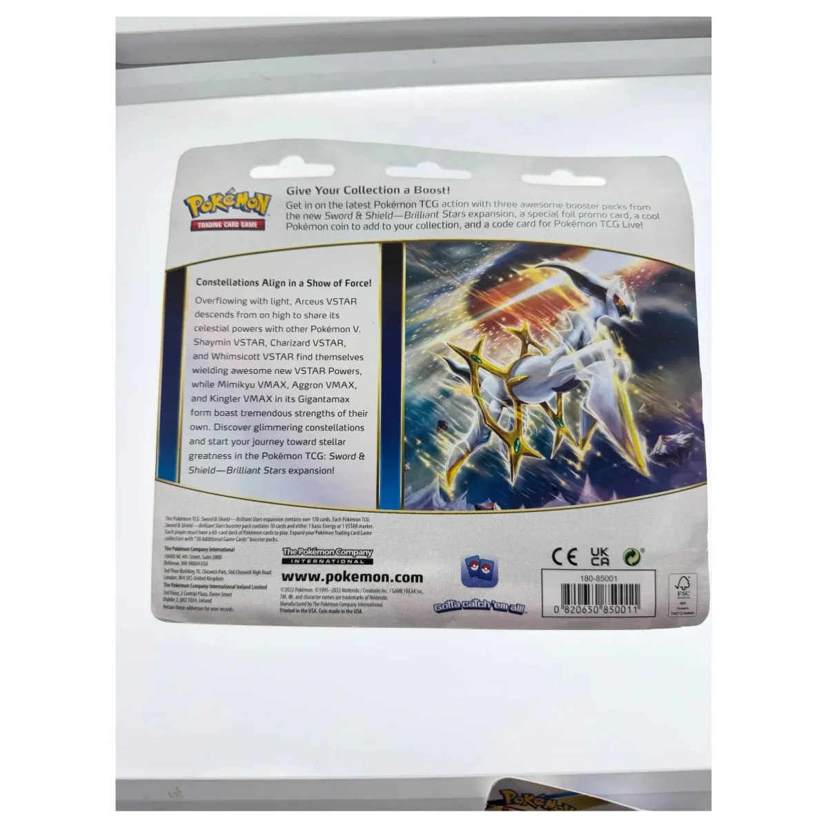 Pokemon TCG Brilliant Stars Blister — Glaceon (Pokemon Kaarten) — Rückseite