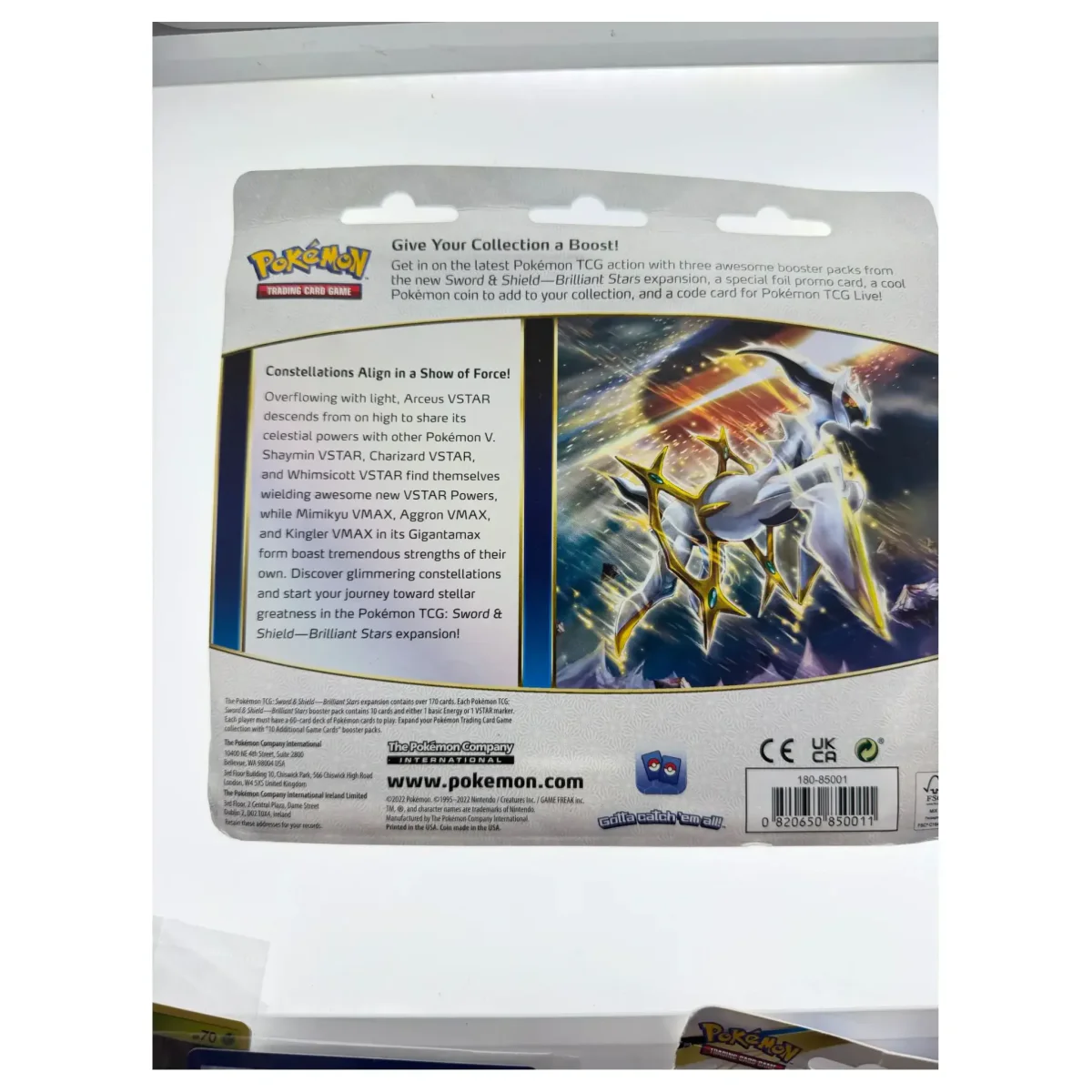 Pokemon TCG Brilliant Stars Blister — Leafeon (Pokemon Kaarten) — back of the box