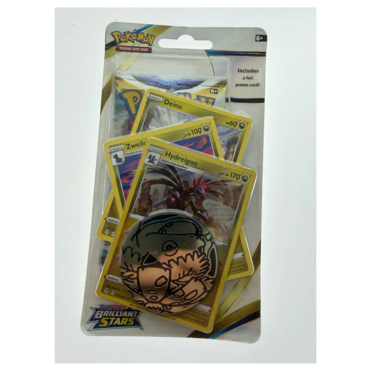 Pokemon TCG Brilliant Stars Checklane Blister — Hydreigon Pokemon Kaarten Voorkant — Sealed