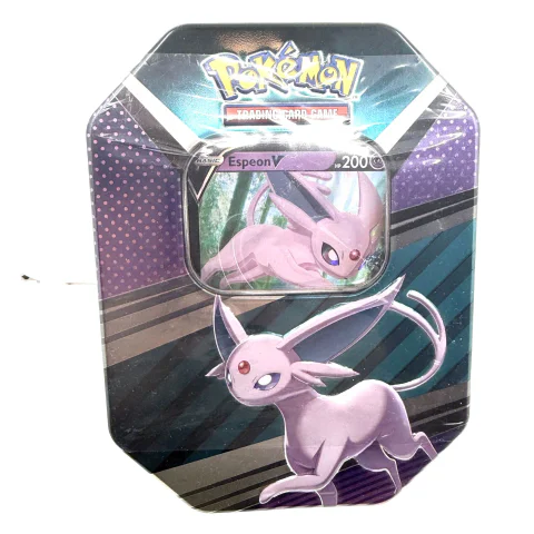 Pokemon TCG: Espeon V Tin (V Heroes) (Pokemon Kaarten) — factory sealed, fabrieksnieuw — origineel tweedehands kopen bij Gameshop Enter