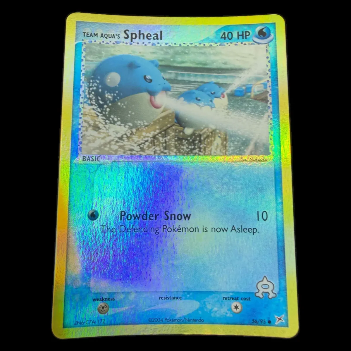 Pokemon Team Aqua's Spheal Reverse Holo — EX Team Magma vs Team Aqua 56/95 Pokemon Kaarten Voorkant — Losse kaart