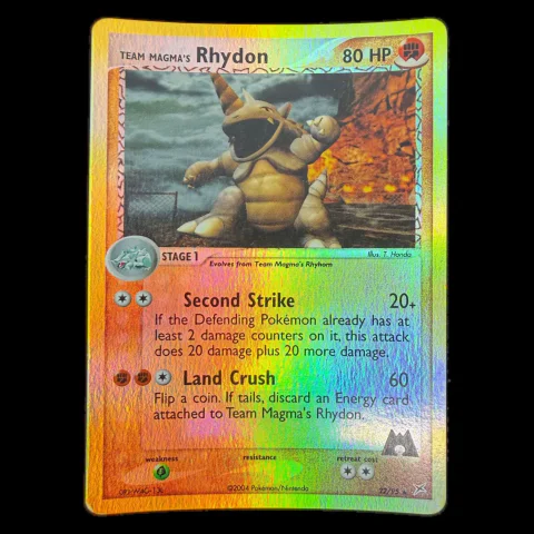 Pokemon Team Magma's Rhydon Reverse Holo — EX Team Magma vs Team Aqua 22/95 — Pokémon-Karten