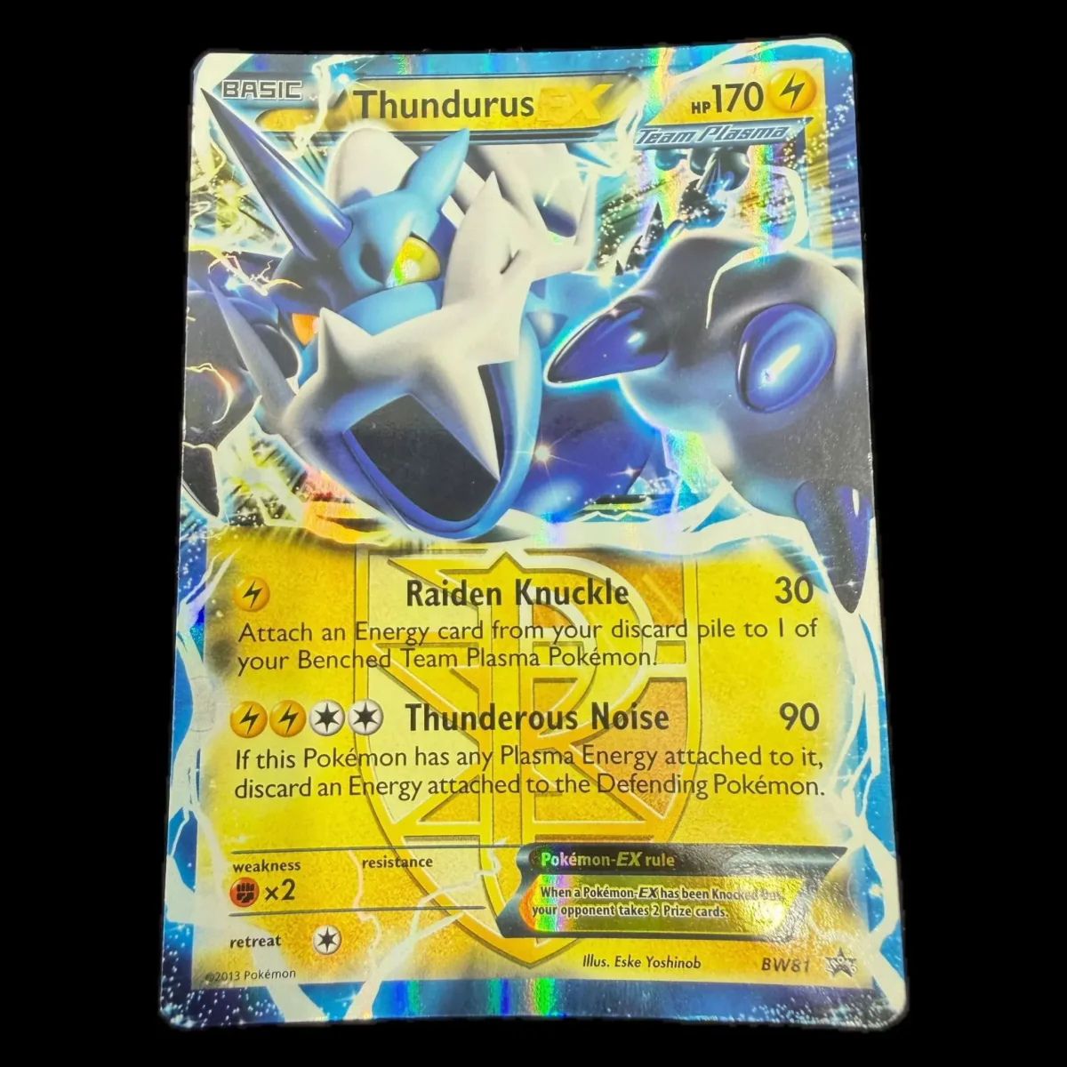 Pokemon Thundurus EX — BW Black Star Promo BW81 (Pokemon Kaarten) — Enkelt kort