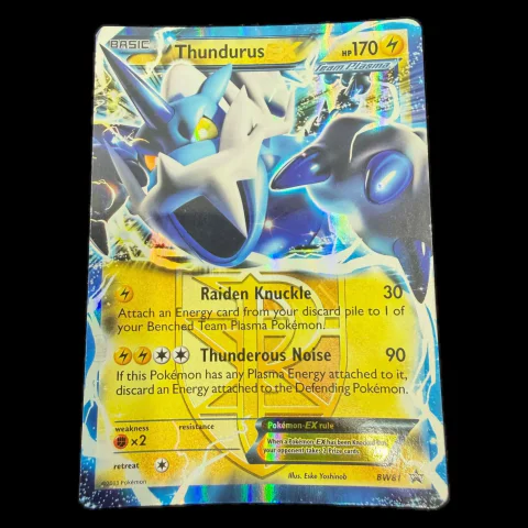 Pokemon Thundurus EX — BW Black Star Promo BW81 — Pokémon-Karten