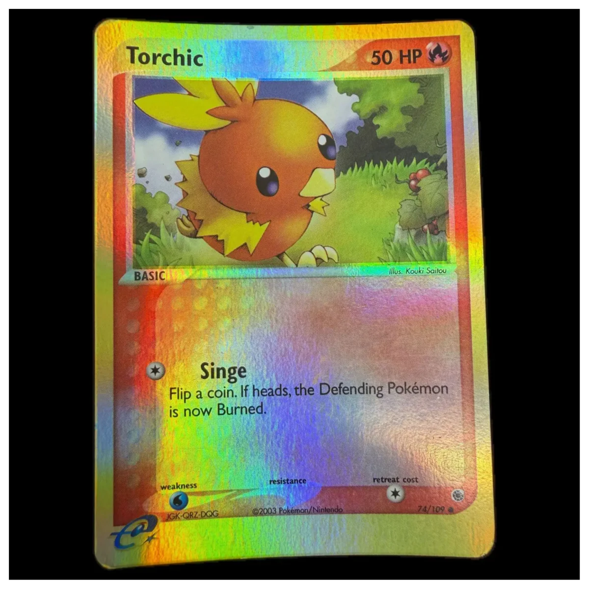 Pokemon Torchic Reverse Holo — EX Ruby & Sapphire 74/109 (Pokemon Kaarten) — Единична карта