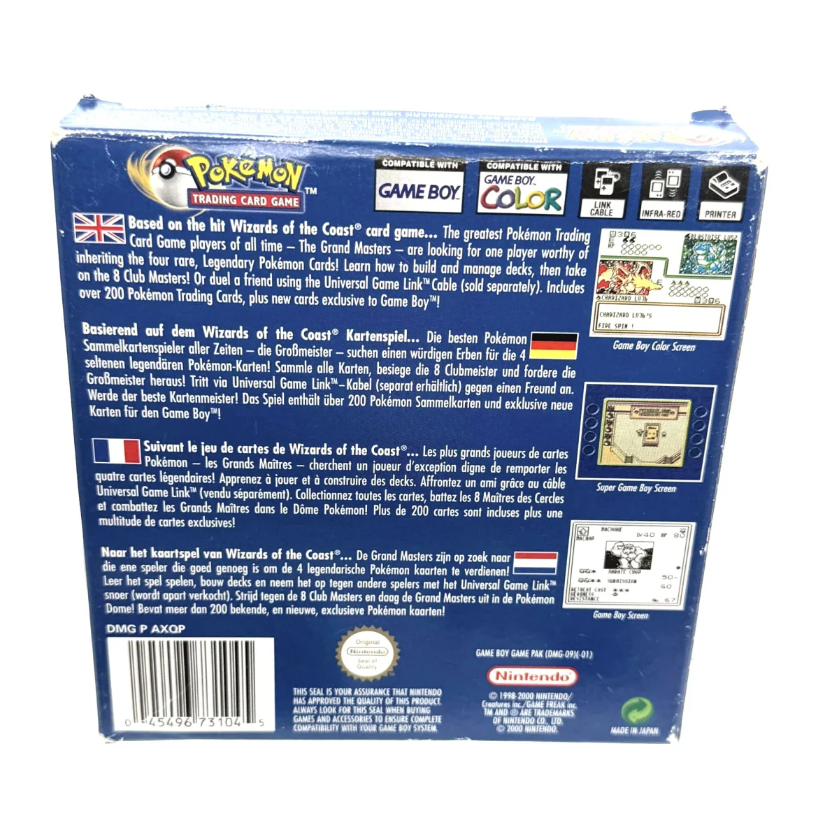Pokemon Trading Card Game (Game Boy / Color) — Rückseite