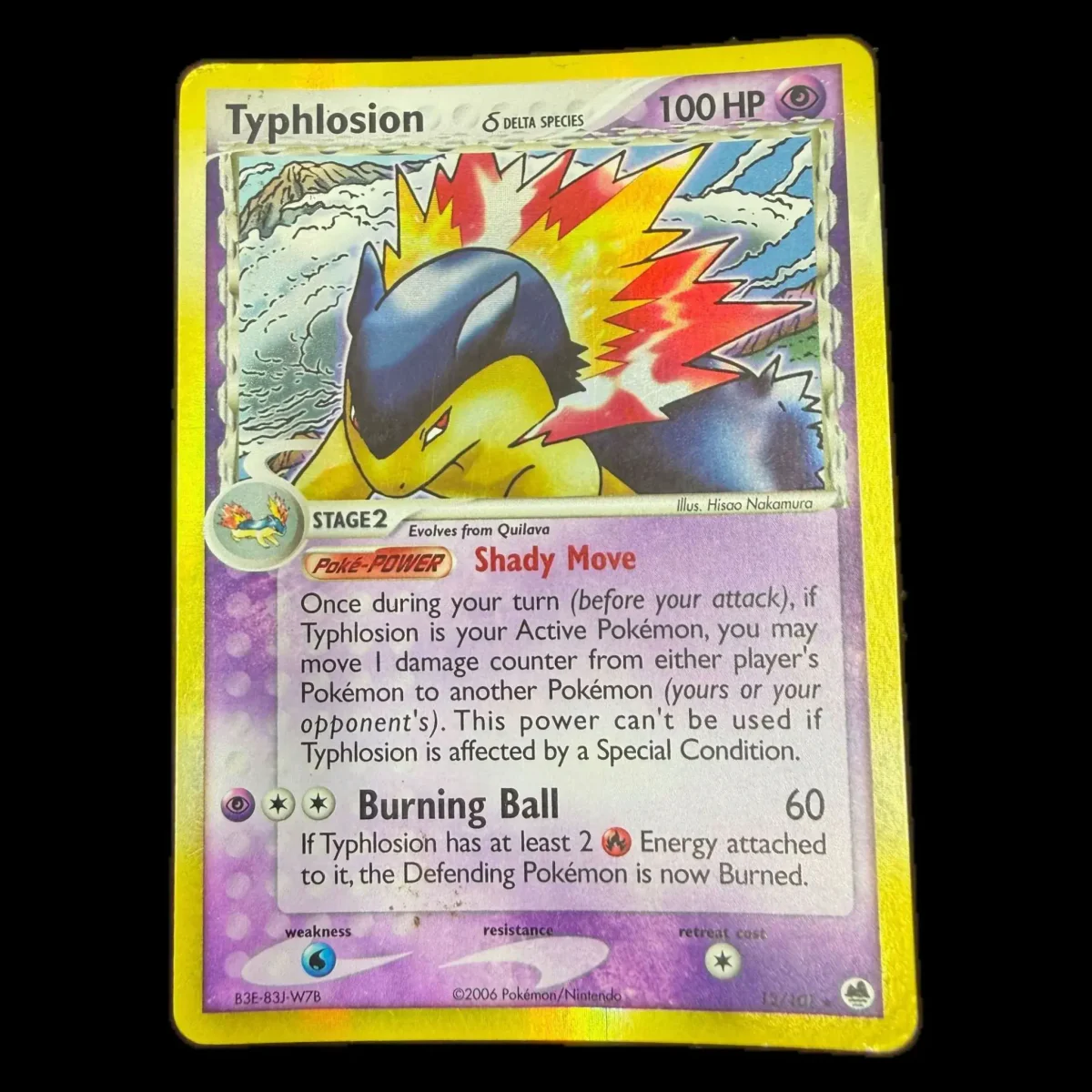 Pokemon Typhlosion Delta Species Reverse Holo — EX Dragon Frontiers 12/101 (Pokemon Kaarten) — Carte à l’unité