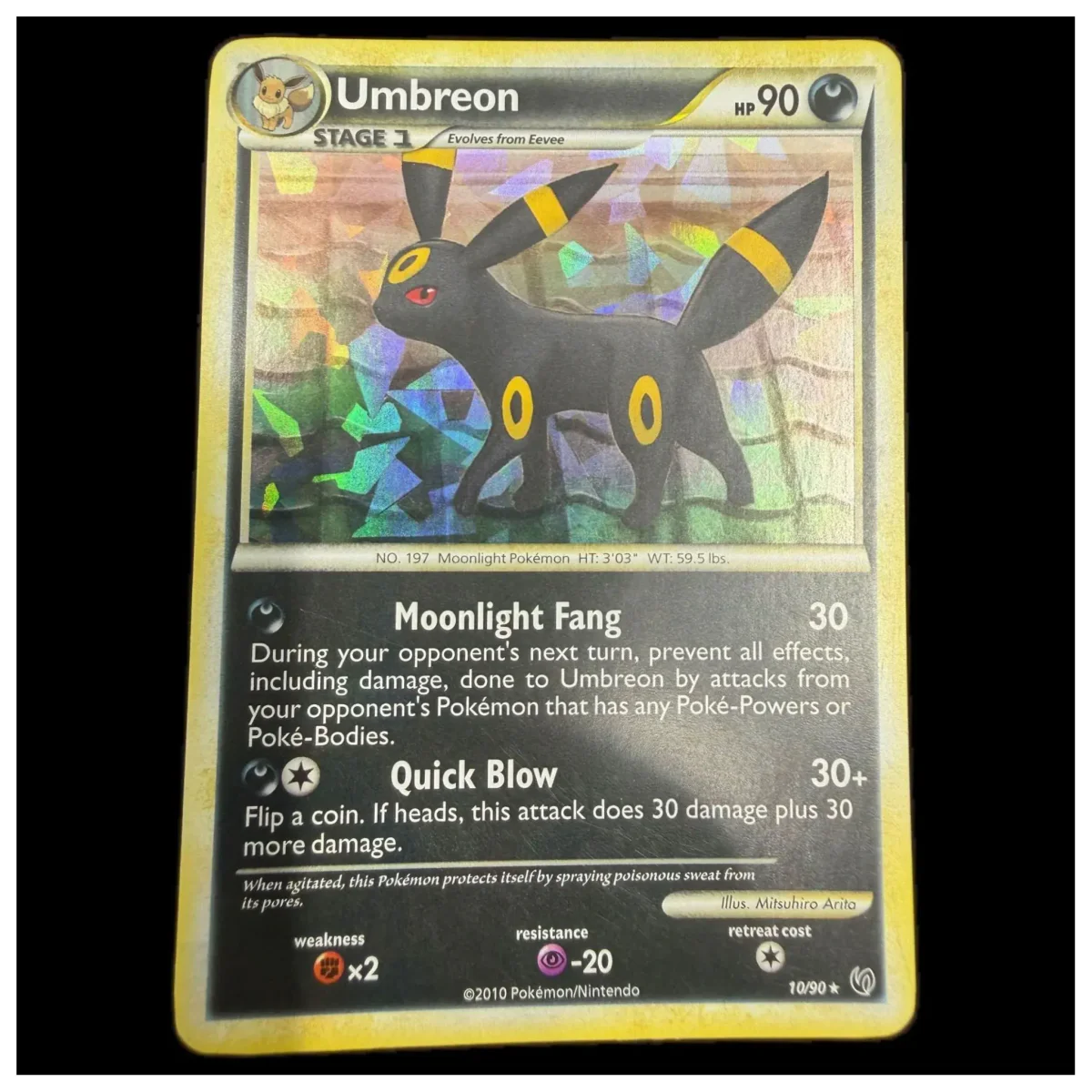 Pokemon Umbreon Cracked Ice Holo — Undaunted 10/90 (Pokemon Kaarten) — detailní fotografie 1