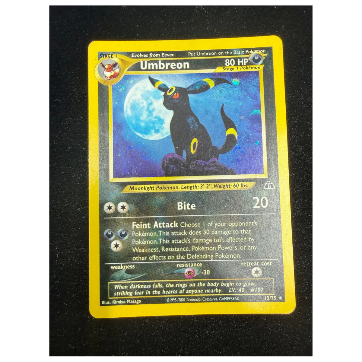 Pokemon Umbreon Holo — Neo Discovery 13/75 (Pokemon Kaarten) — Detailfoto 1