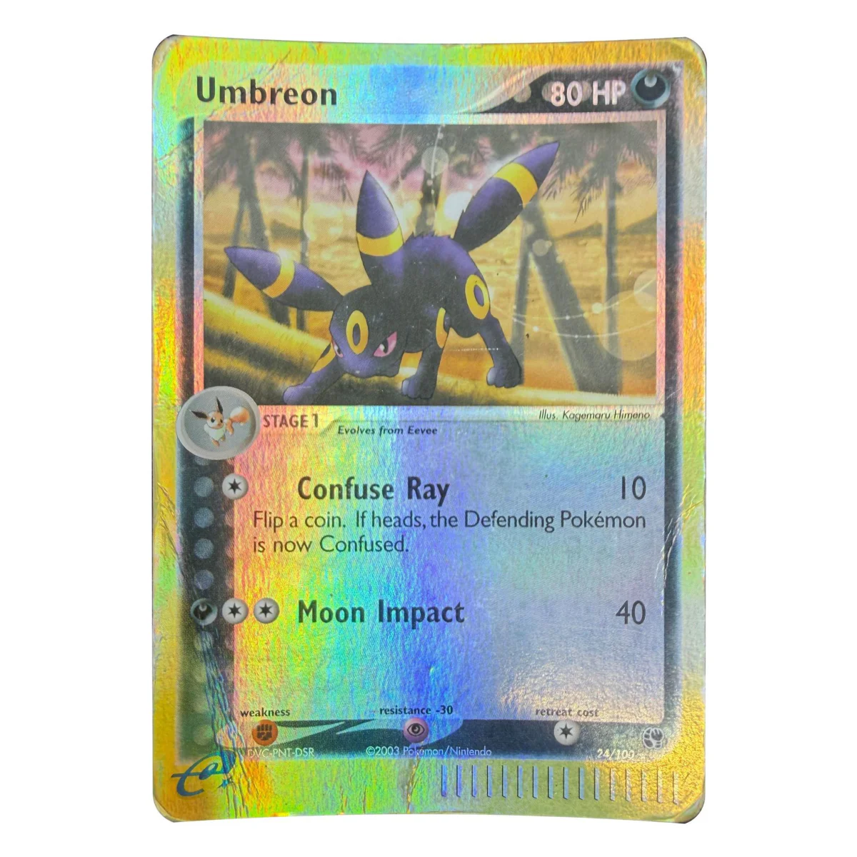 Pokemon Umbreon Reverse Holo — EX Sandstorm 24/100 (Pokemon Kaarten) — Carta avulsa