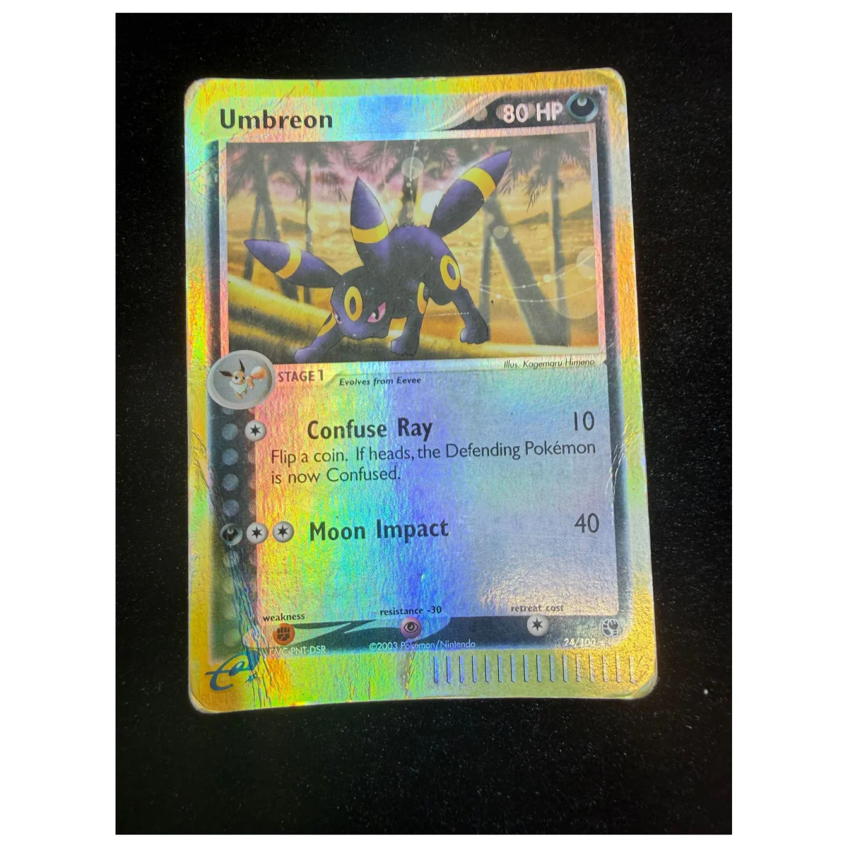 Pokemon Umbreon Reverse Holo — EX Sandstorm 24/100 (Pokemon Kaarten) — Single card