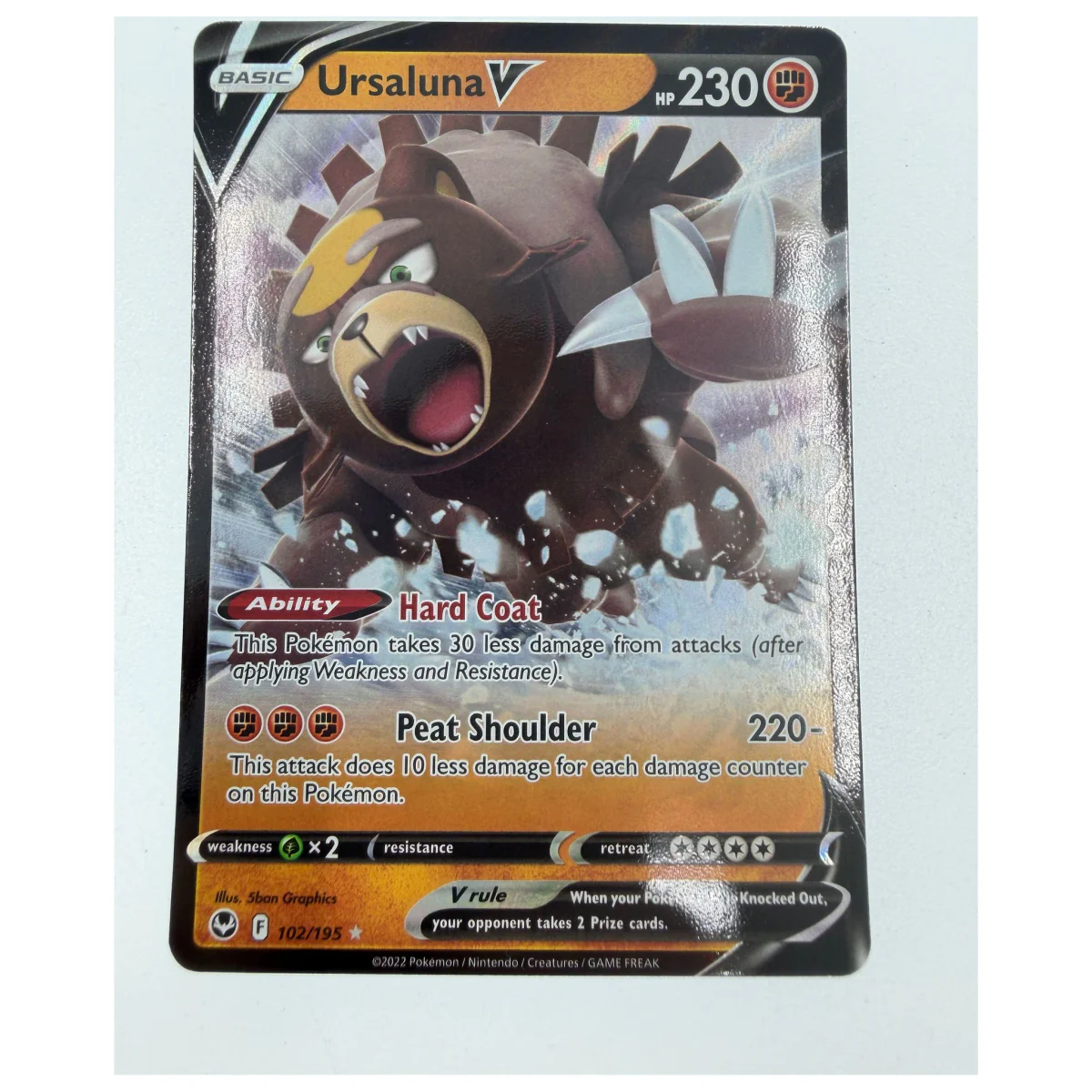 Pokemon Ursaluna V — Silver Tempest 102/195 (Pokemon Kaarten) — Single card