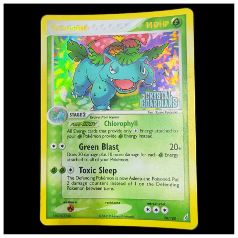 Pokemon Venusaur Reverse Holo (Stamped) — EX Crystal Guardians 28/100 — Pokémon-Karten