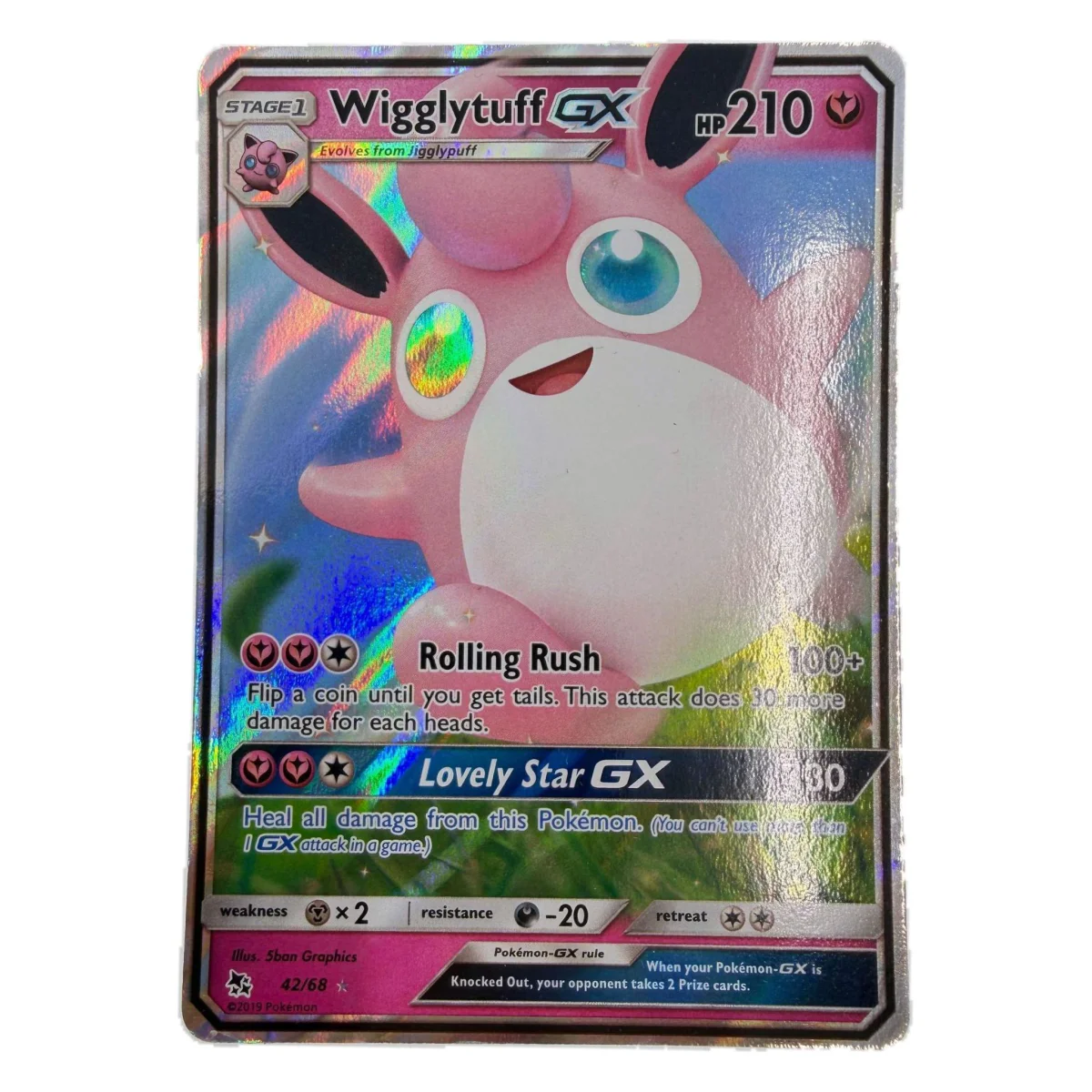 Pokemon Wigglytuff GX — Hidden Fates 42/68 (Pokemon Kaarten) — Einzelkarte