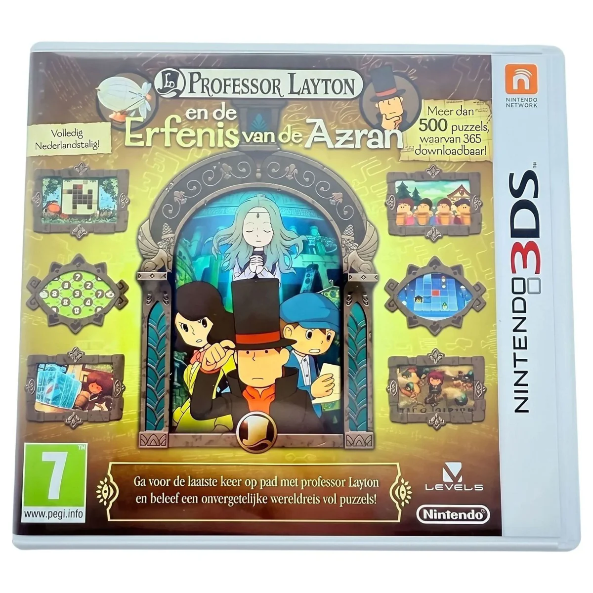 Professor Layton en de Erfenis van de Azran Nintendo 3DS Voorkant — Game in doos