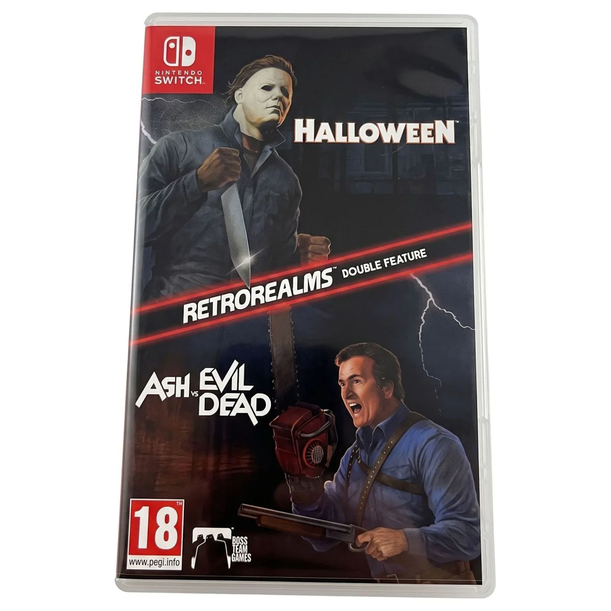 RetroRealms Double Feature: Halloween + Ash vs Evil Dead (Nintendo Switch) — Jogo na caixa original