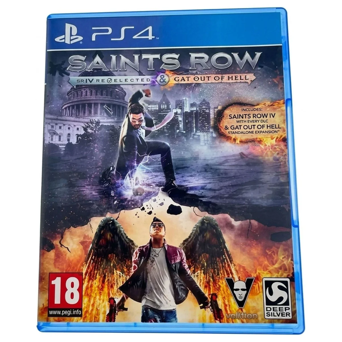 Saints Row IV: Re-Elected & Gat Out of Hell PlayStation 4 Voorkant — Game in doos