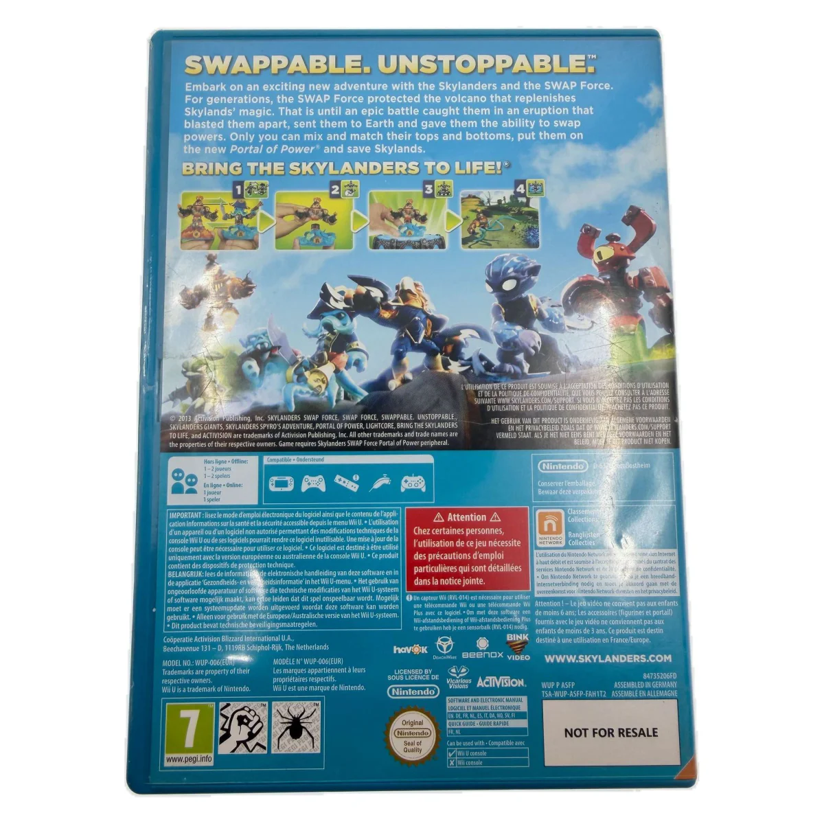 Skylanders Swap Force (Wii U) — Rückseite