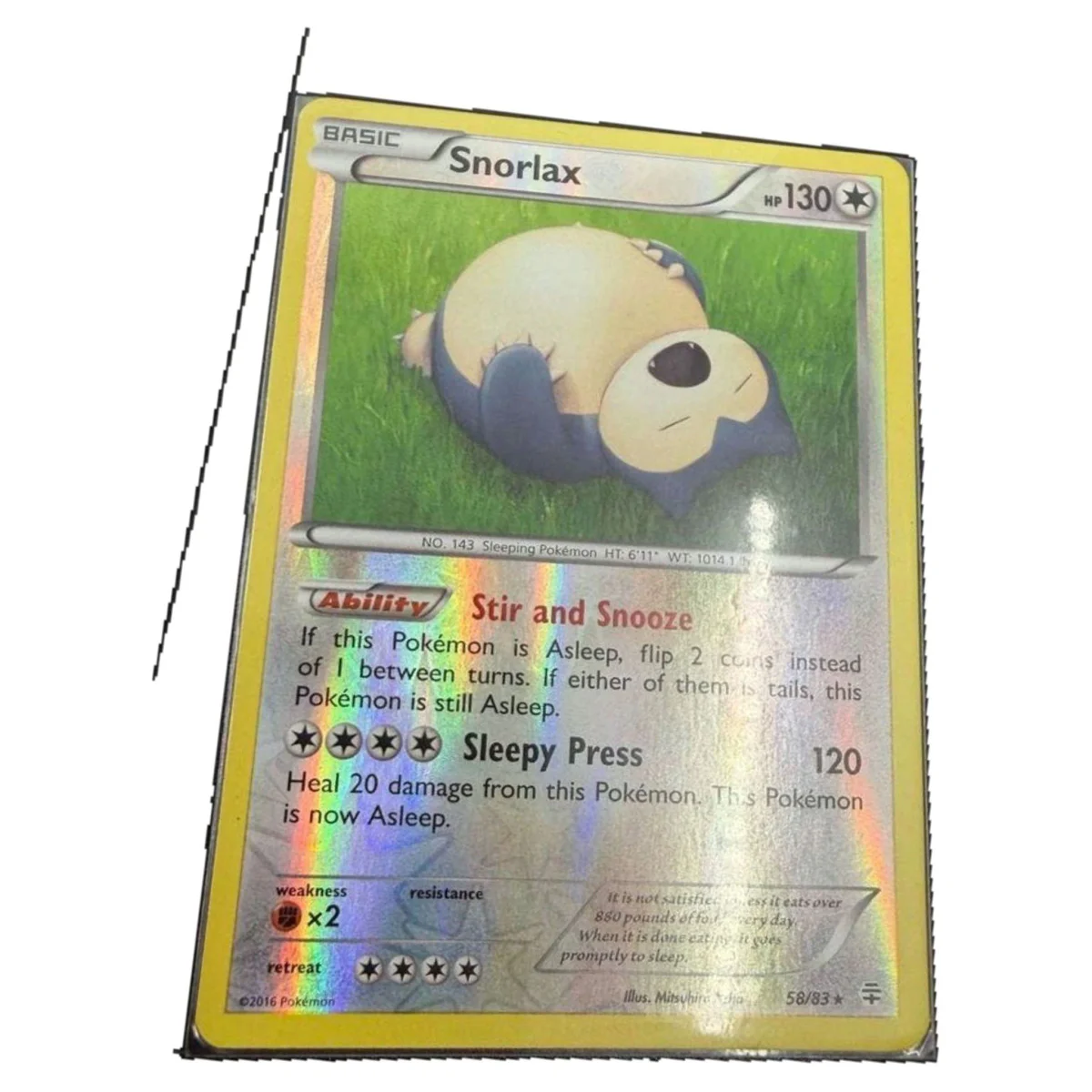 Snorlax 58/83 Reverse Holo (Generations) (Pokemon Kaarten) — Carta suelta