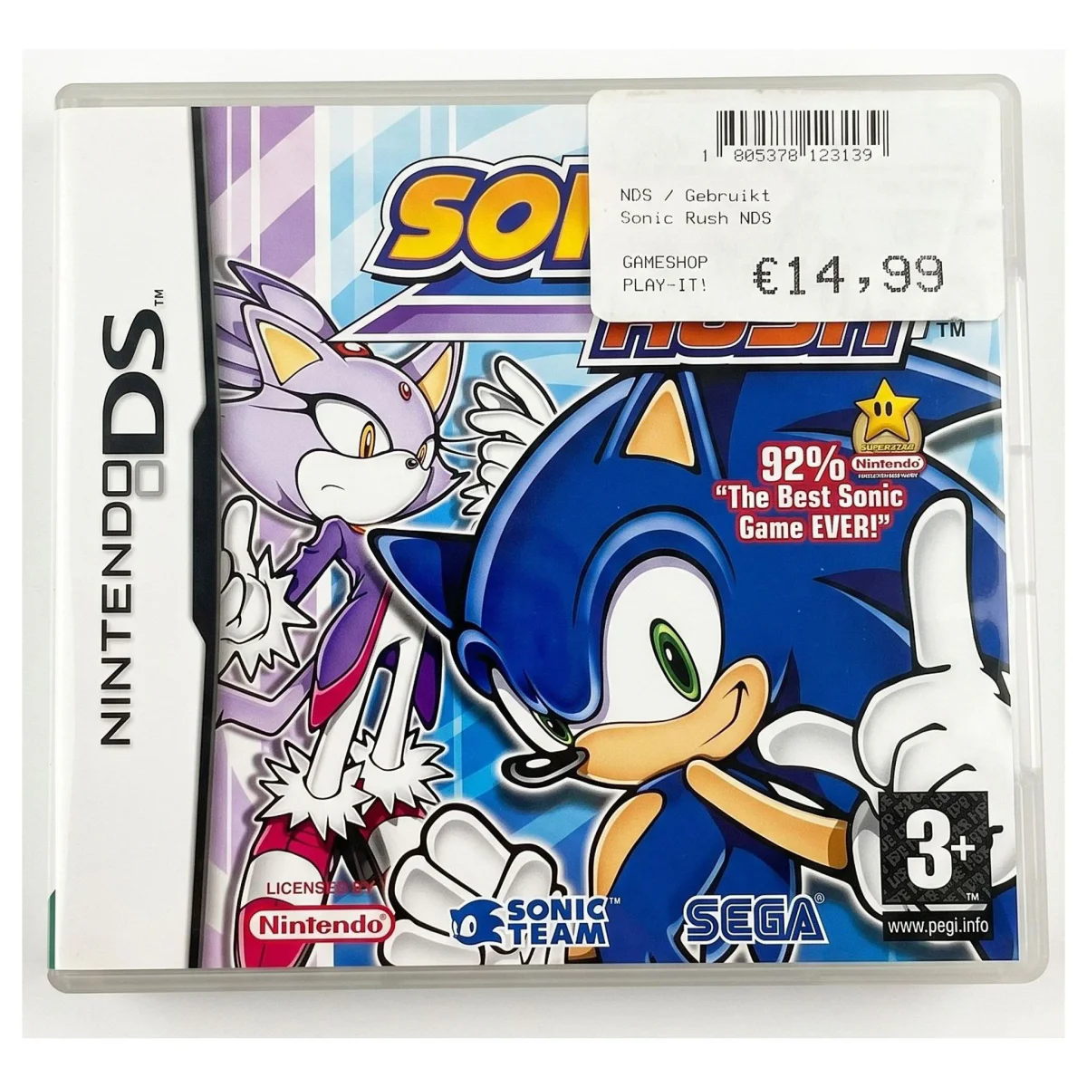 Sonic Rush (Nintendo DS) — Hra v originálnej krabici