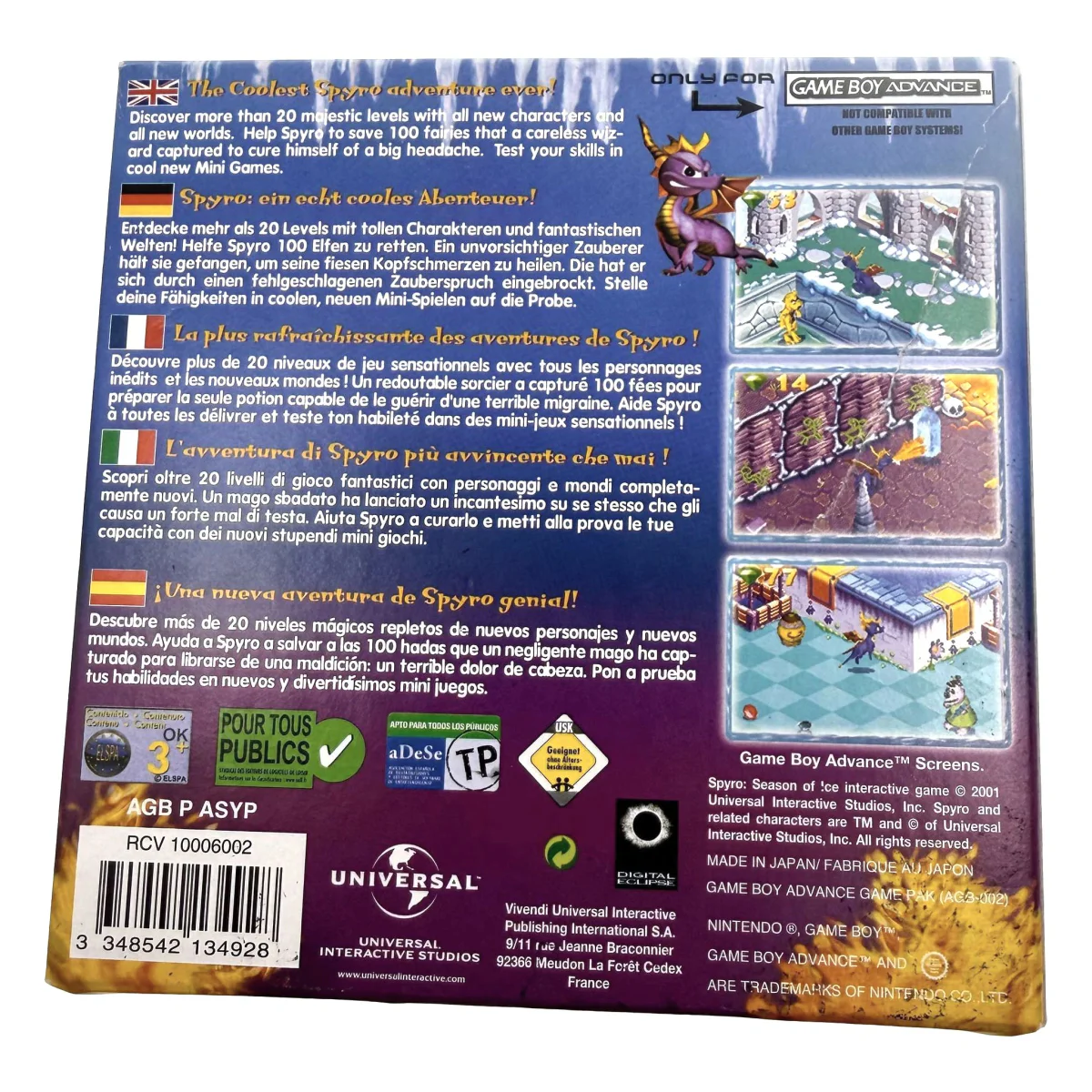 Spyro Season of Ice (Game Boy Advance) — photo détaillée 1