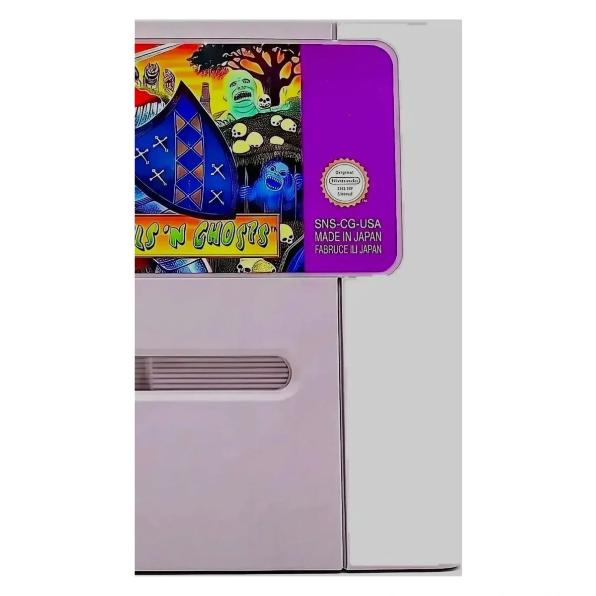 Super Ghouls 'n Ghosts Super Nintendo Binnenkant — Losse cartridge