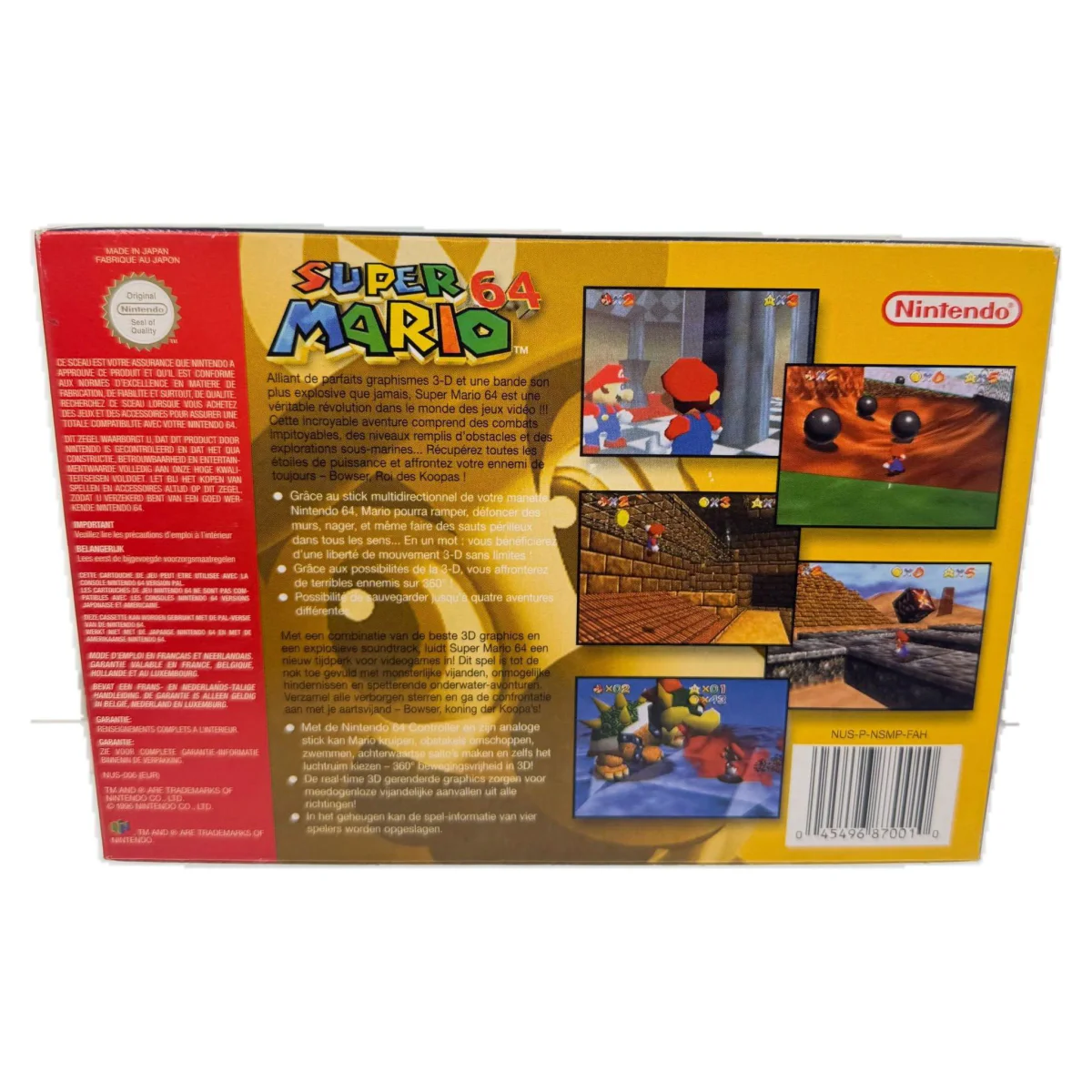 Super Mario 64 (Nintendo 64) — задна страна