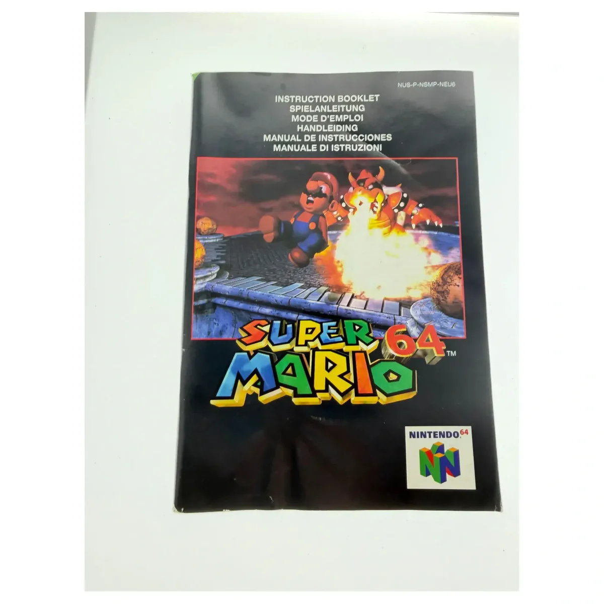 Super Mario 64 — originele handleiding Nintendo 64 Voorkant — Met handleiding