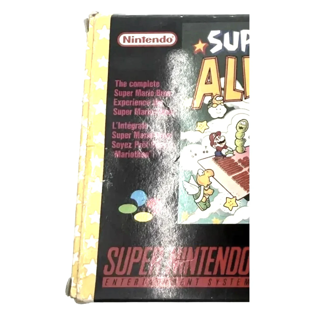 Super Mario All-Stars Super Nintendo Detail — Game in doos