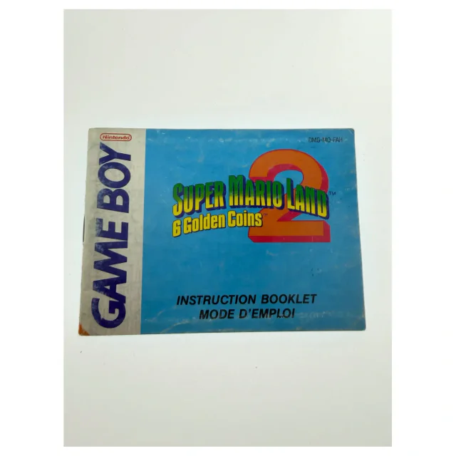 Super Mario Land 2: 6 Golden Coins — original manual — Game Boy / Color