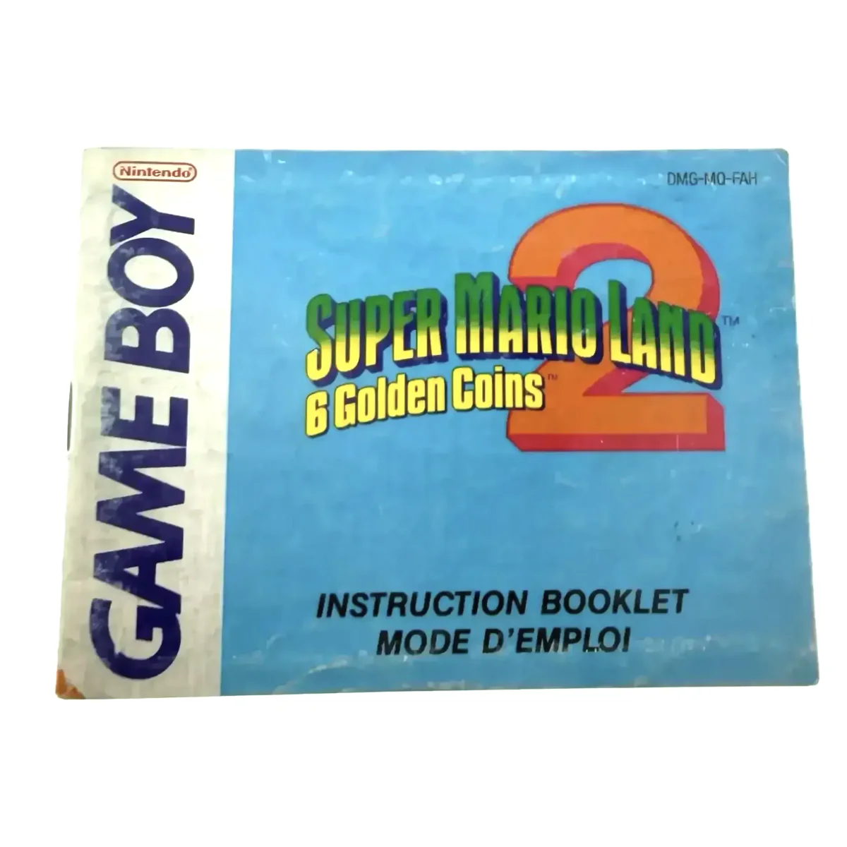 Super Mario Land 2: 6 Golden Coins — manual original (Game Boy / Color) — Com manual