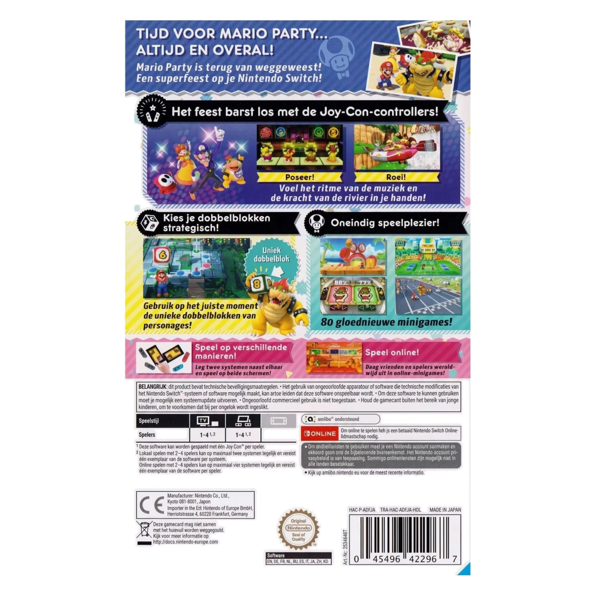 Super Mario Party (Nintendo Switch) — retro della confezione