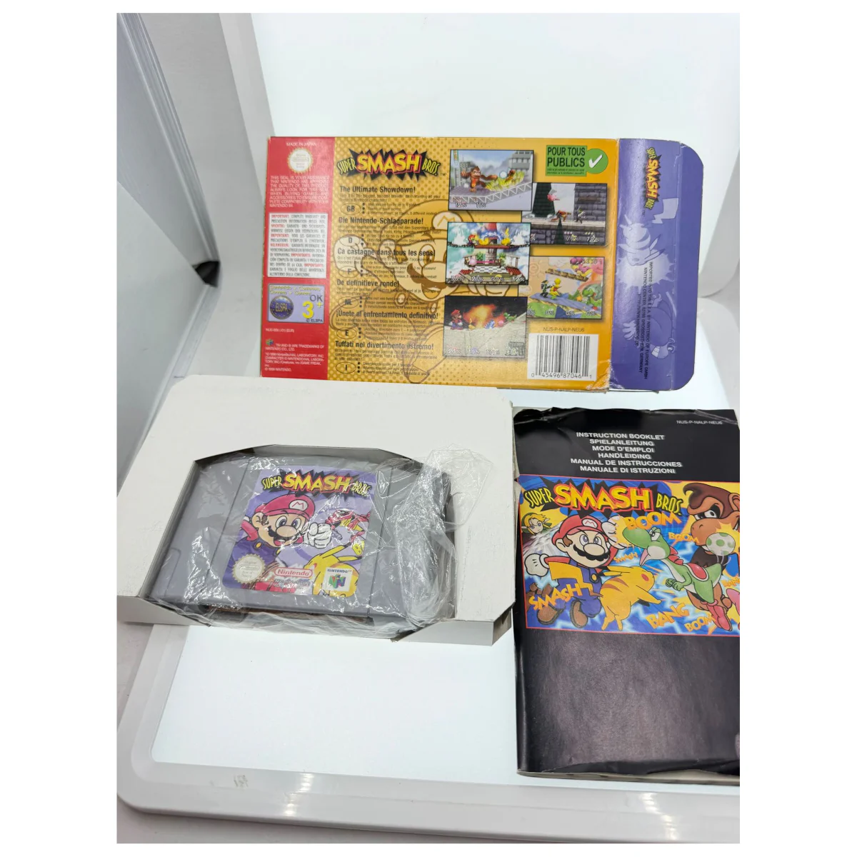 Super Smash Bros. (Nintendo 64) — πίσω όψη
