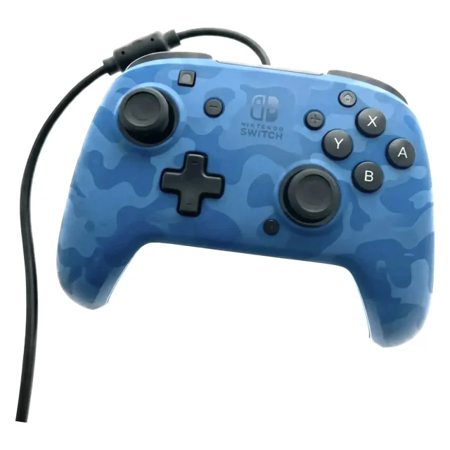 Switch Wired Controller — Blue Camo — Nintendo Switch
