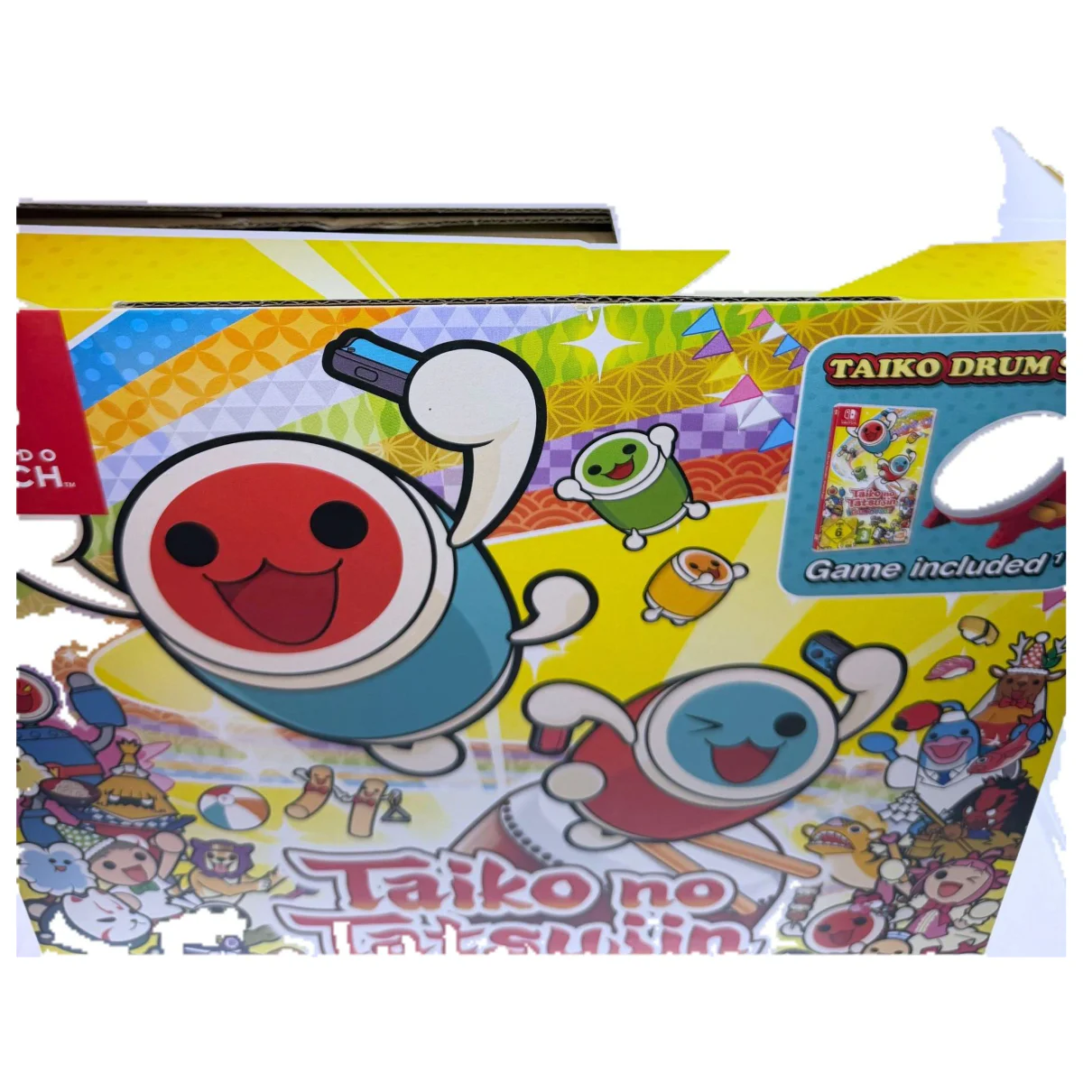 Taiko no Tatsujin: Drum 'n' Fun! + Taiko Drum Set Nintendo Switch Detail — Game in doos