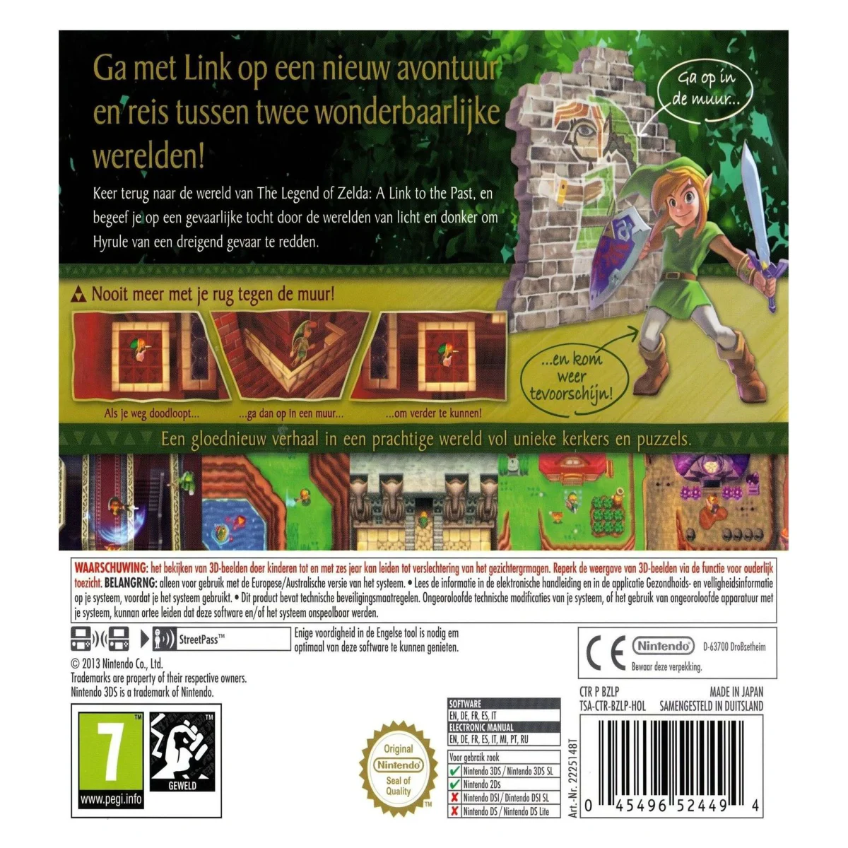 The Legend of Zelda: A Link Between Worlds (Nintendo Selects) (Nintendo 3DS) — stražnja strana