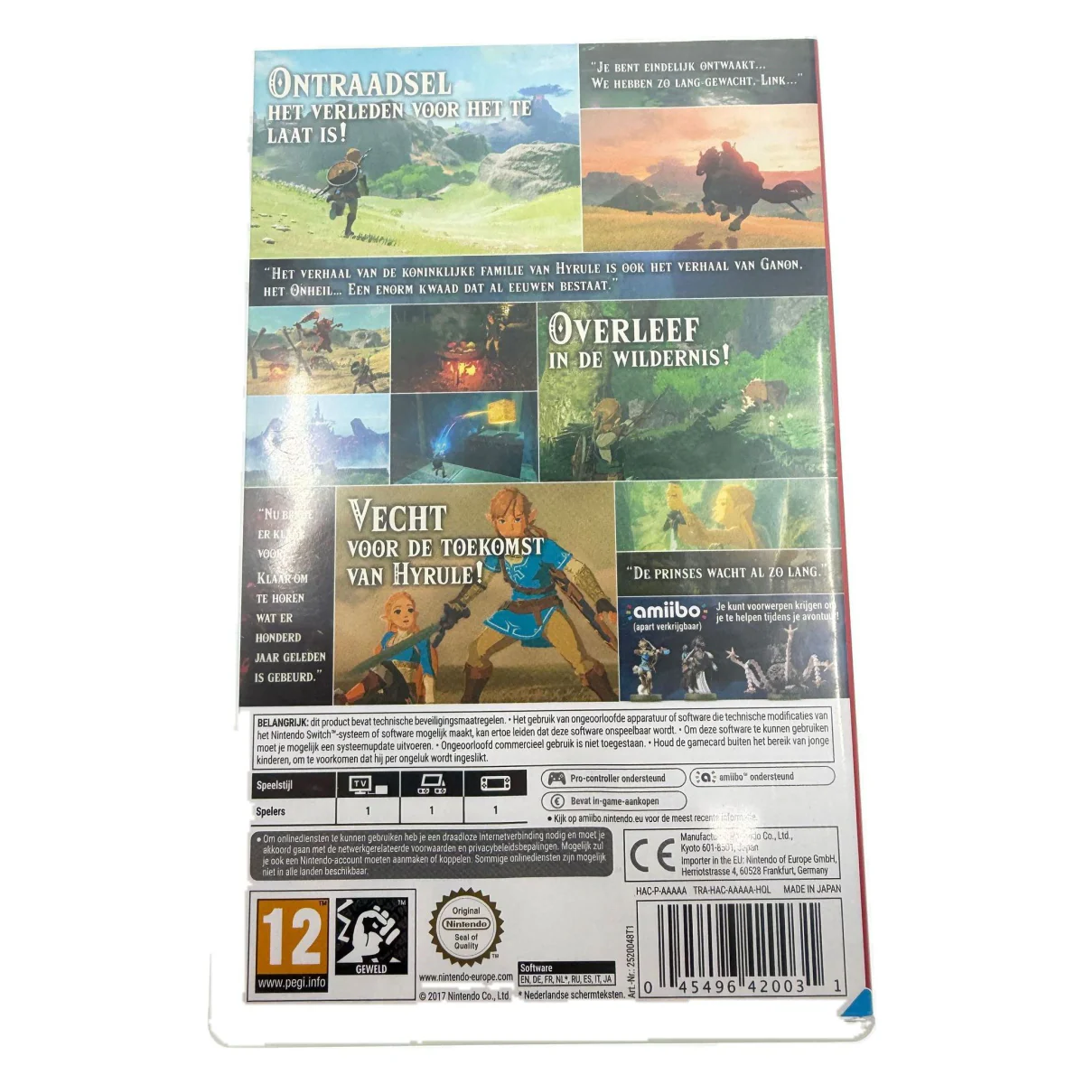 The Legend of Zelda: Breath of the Wild (Nintendo Switch) — back of the box