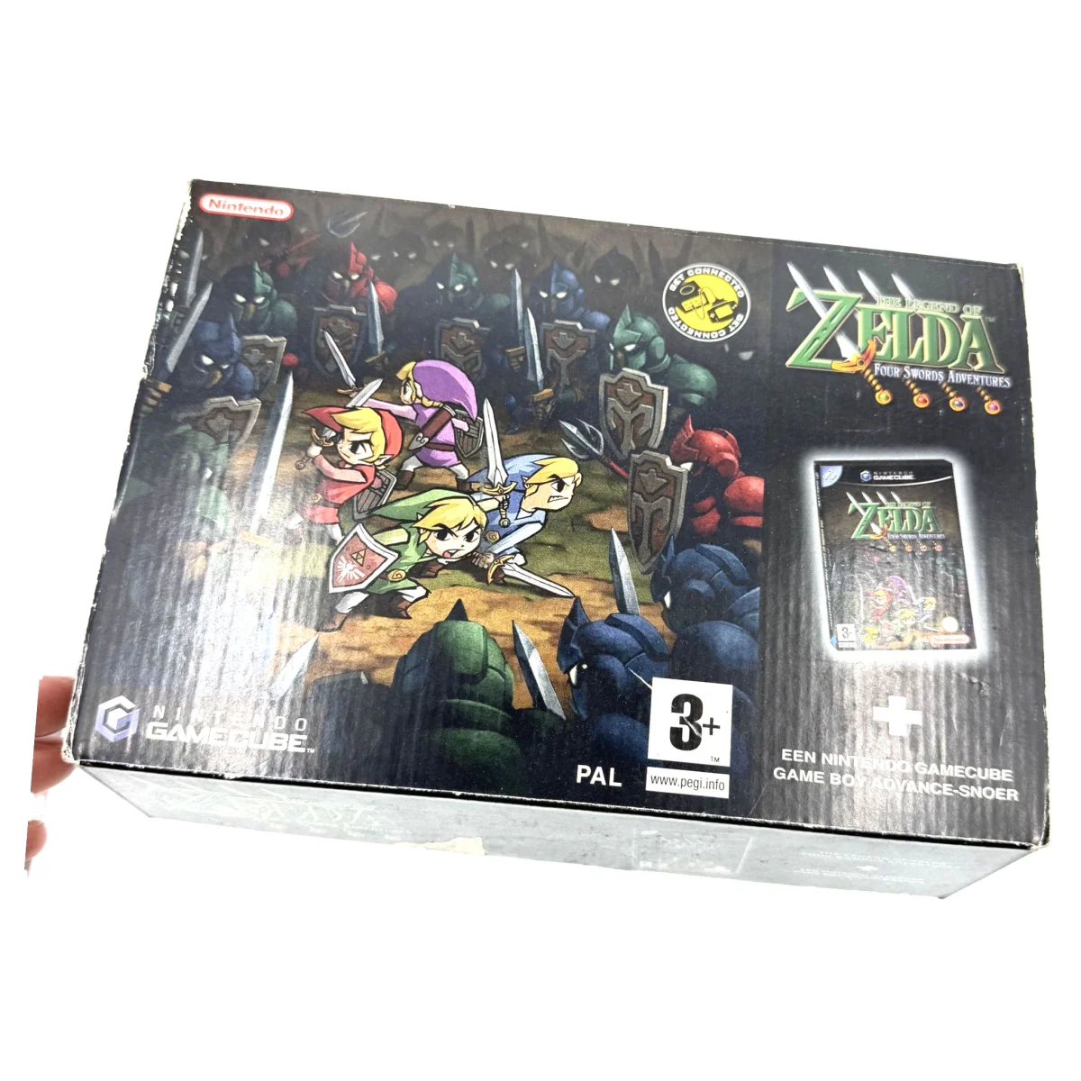 The Legend of Zelda: Four Swords Adventures — Big Box (GameCube) — label — Game in doos met handleiding — origineel kopen bij Gameshop Enter