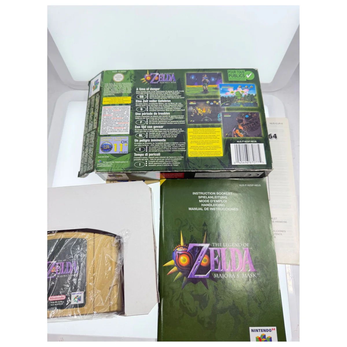 The Legend of Zelda: Majora's Mask (Nintendo 64) — zadní strana
