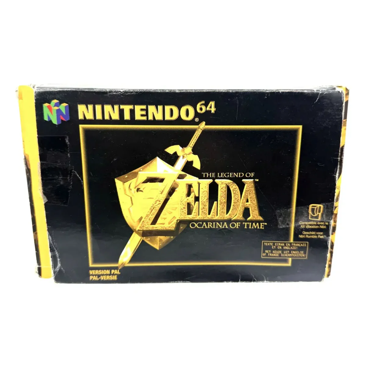 The Legend of Zelda: Ocarina of Time (Nintendo 64) — Game in original box