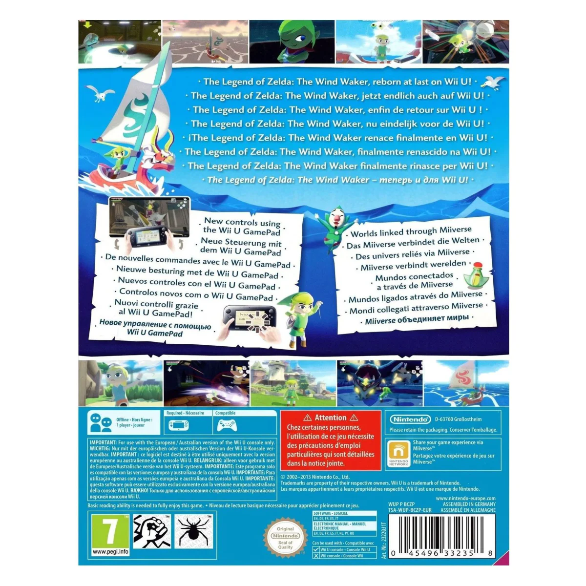 The Legend of Zelda: The Wind Waker HD (Wii U) — parte trasera