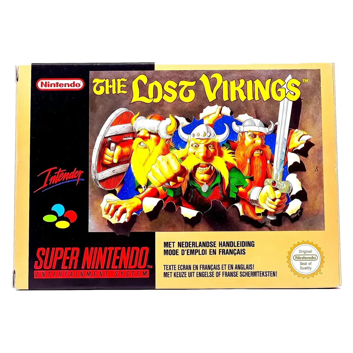 The Lost Vikings (Super Nintendo) — Hra v originální krabici