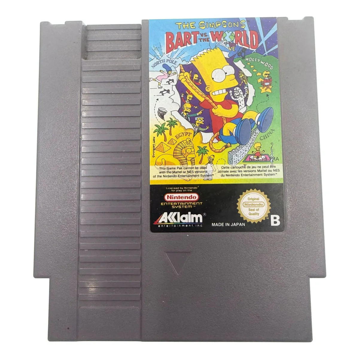 The Simpsons: Bart vs. the World (NES) — Nur Modul (ohne Verpackung)