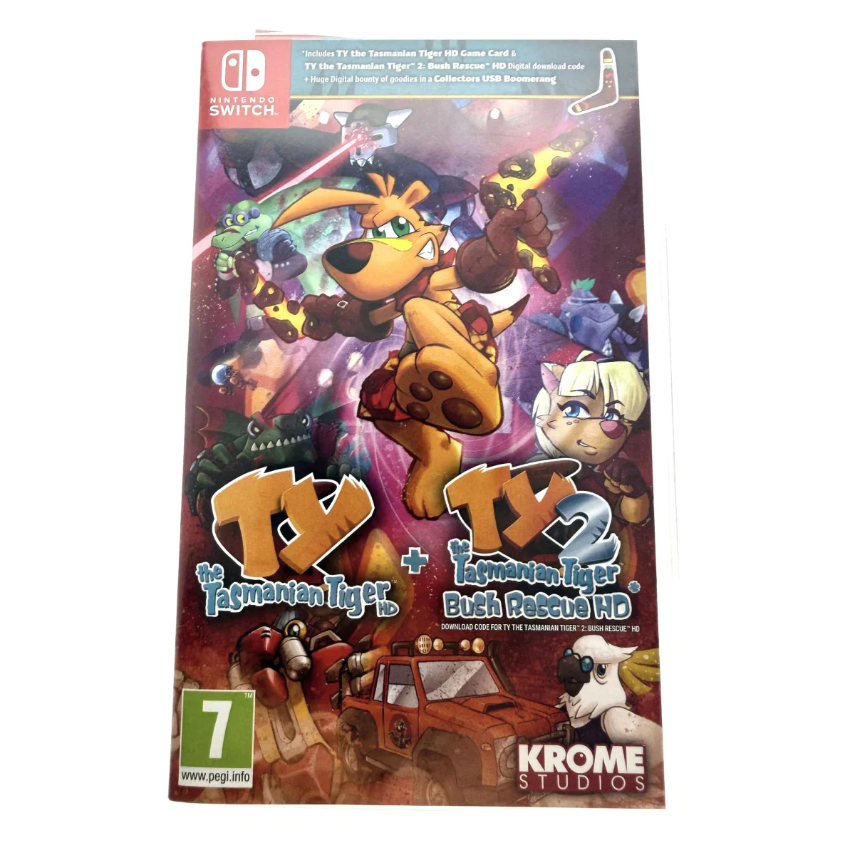 TY the Tasmanian Tiger + TY the Tasmanian Tiger 2: Bush Rescue HD (Nintendo Switch) — Игра в оригинална кутия