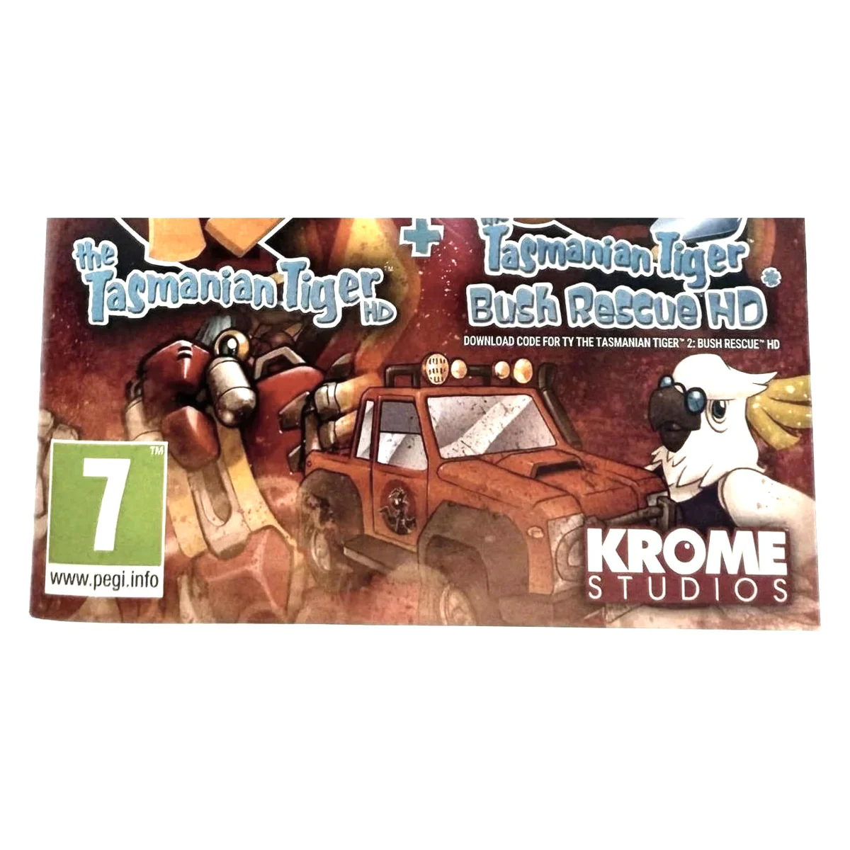 TY the Tasmanian Tiger + TY the Tasmanian Tiger 2: Bush Rescue HD Nintendo Switch Binnenkant — Game in doos