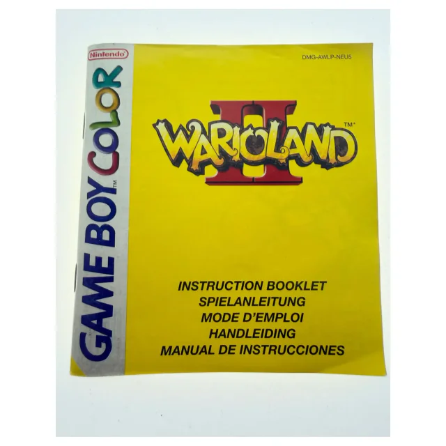 Wario Land II — original manual — Game Boy / Color