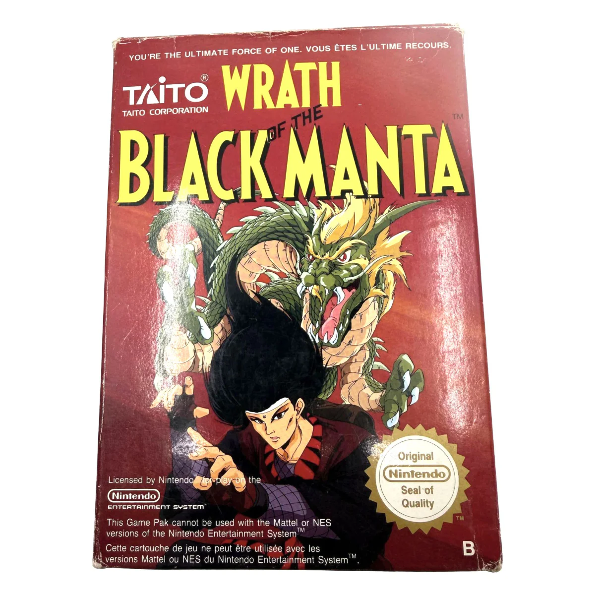Wrath of the Black Manta NES Voorkant — Game in doos