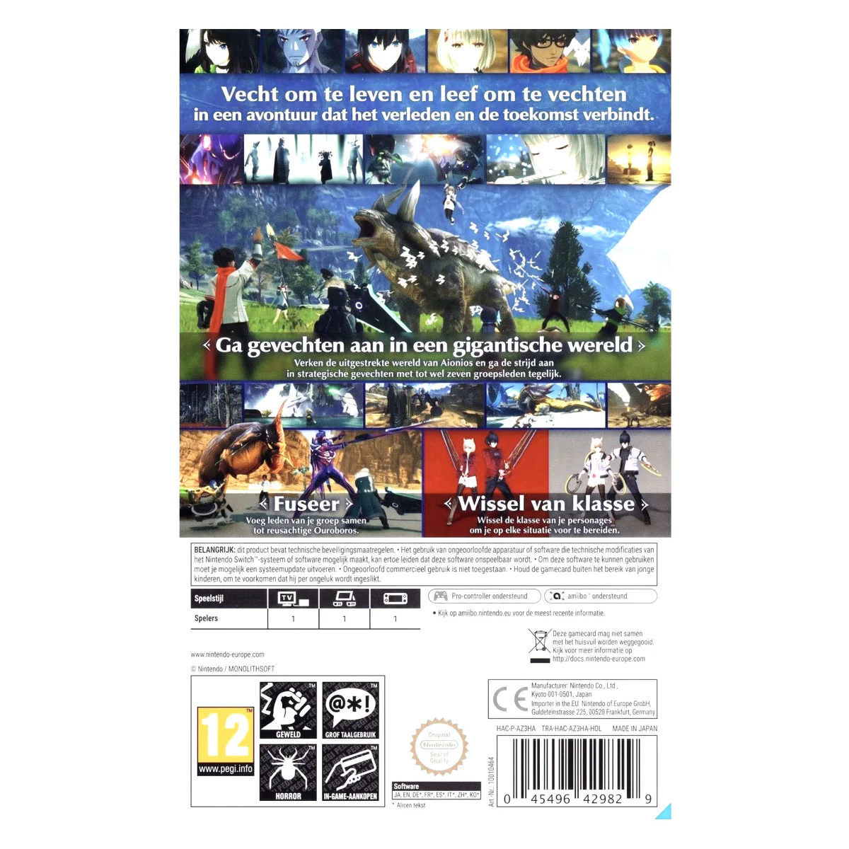 Xenoblade Chronicles 3 Nintendo Switch Achterkant — Game in doos