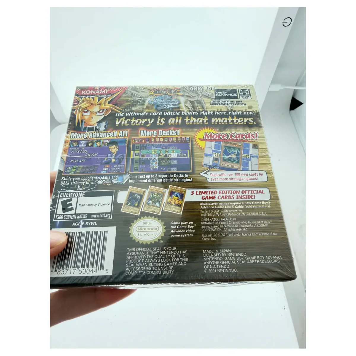 Yu-Gi-Oh! World Championship Tournament 2004 (GBA) - Sealed + 3 Limited Edition Cards Game Boy Advance Label — Sealed